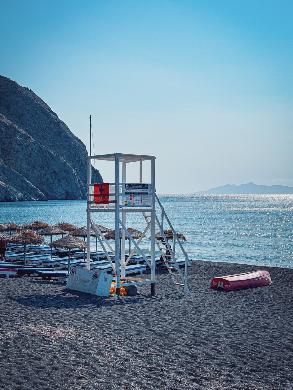 Perissa Black Sand Beach, Santorini